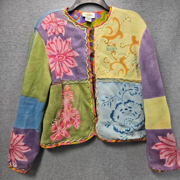 Sandy Starkman Sweaters - Vintage Sandy Starkman Spring Entry Colorblock Sweater Size Large